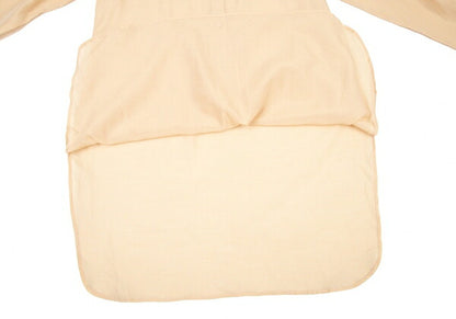 Max Mara Cotton Silk Pleated Patchwork Blouse Beige Size 38