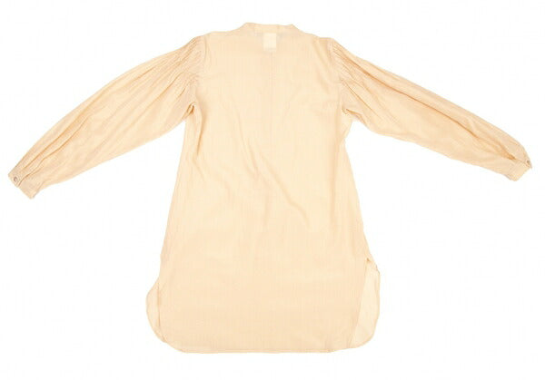 Max Mara Cotton Silk Pleated Patchwork Blouse Beige Size 38