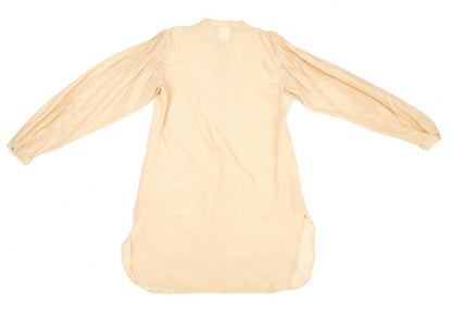 Max Mara Cotton Silk Pleated Patchwork Blouse Beige Size 38