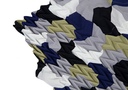 ISSEY MIYAKE Arrow Feather Embossed Blouse Multi Size M