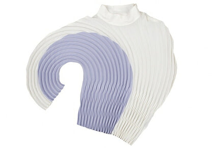 ISSEY MIYAKE FRONDS Hand Pleated Blouse White Size M