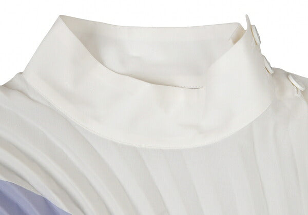 ISSEY MIYAKE FRONDS Hand Pleated Blouse White Size M
