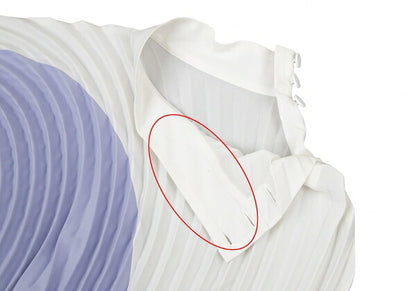 ISSEY MIYAKE FRONDS Hand Pleated Blouse White Size M