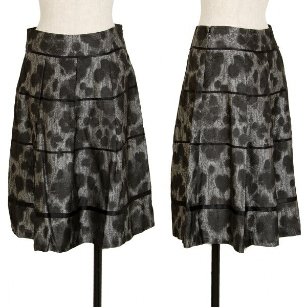 LANVIN collection Rayon Blend Woven Skirt Silver Size 38