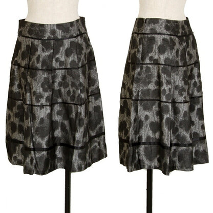 LANVIN collection Rayon Blend Woven Skirt Silver Size 38