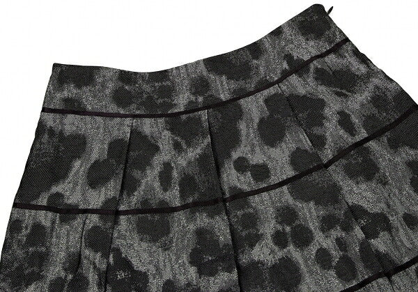 LANVIN collection Rayon Blend Woven Skirt Silver Size 38