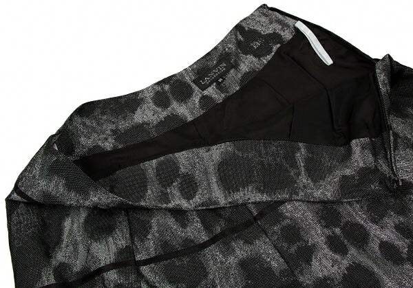 LANVIN collection Rayon Blend Woven Skirt Silver Size 38