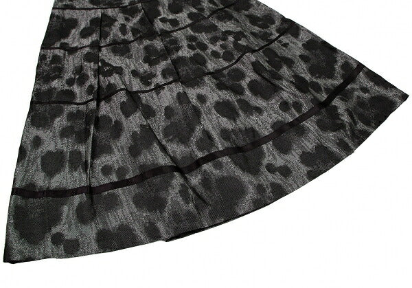LANVIN collection Rayon Blend Woven Skirt Silver Size 38