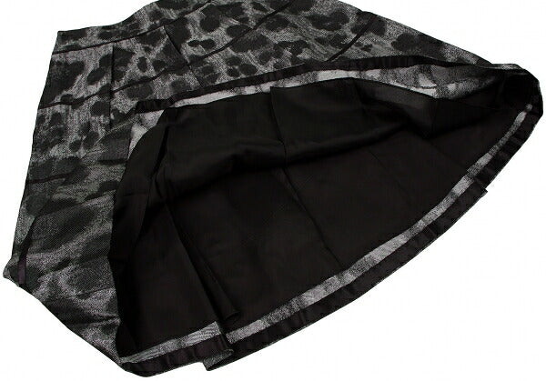 LANVIN collection Rayon Blend Woven Skirt Silver Size 38