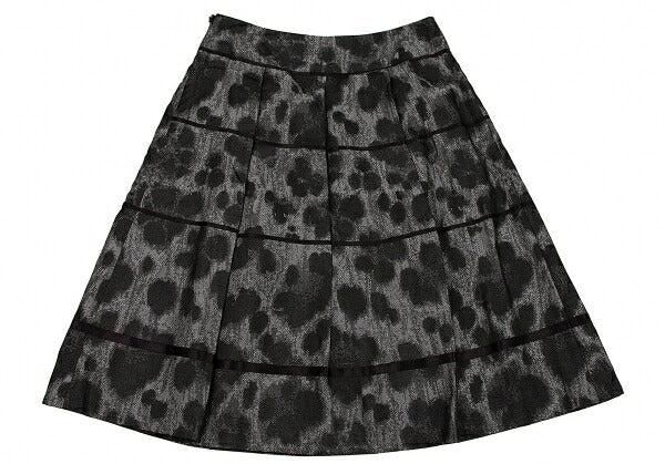 LANVIN collection Rayon Blend Woven Skirt Silver Size 38