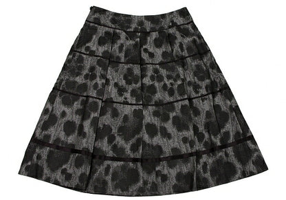 LANVIN collection Rayon Blend Woven Skirt Silver Size 38