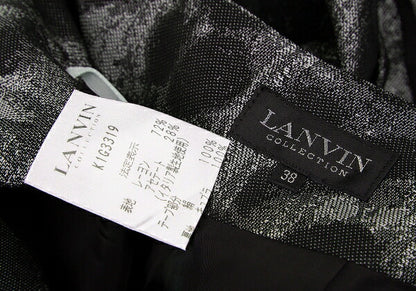 LANVIN collection Rayon Blend Woven Skirt Silver Size 38