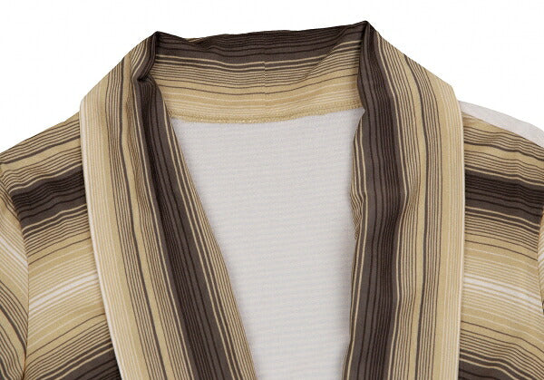 ISSEY MIYAKE HaaT Stretch Border Cardigan Brown Size 2