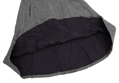 ISSEY MIYAKE HaaT Cotton Embroidered Panel Skirt Blue Size 3
