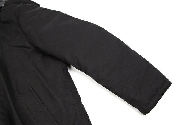 Papas Black Cotton Hooded Down Coat Size LL