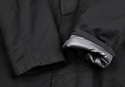Papas Black Cotton Hooded Down Coat Size LL