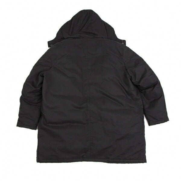 Papas Black Cotton Hooded Down Coat Size LL