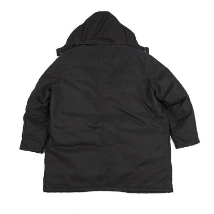 Papas Black Cotton Hooded Down Coat Size LL