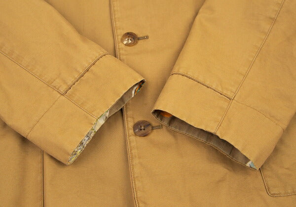 Papas Cotton Travel Print Lining Jacket Camel Size 50L