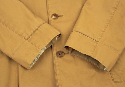 Papas Cotton Travel Print Lining Jacket Camel Size 50L