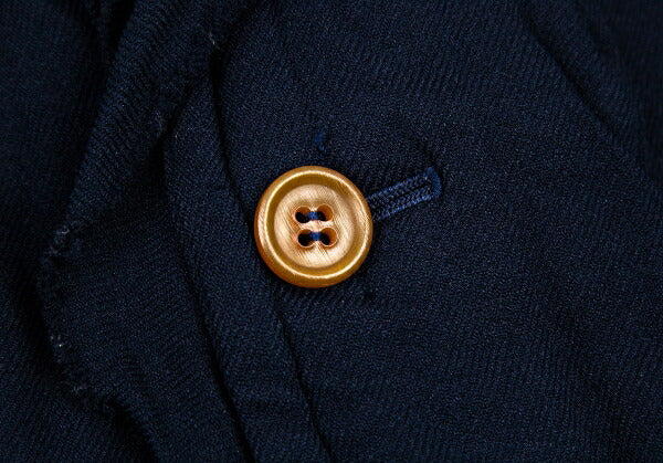 COMME des GARCONS Poly Garment-Dyed Frill Jacket Blue Size S
