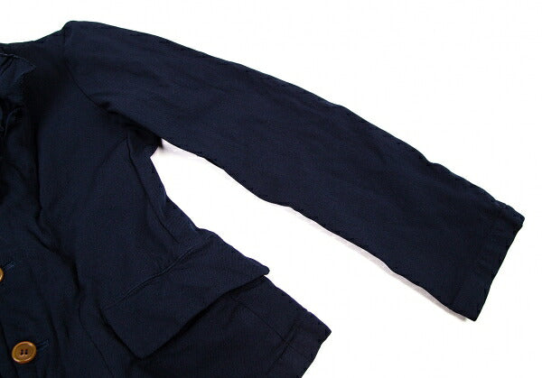 COMME des GARCONS Poly Garment-Dyed Frill Jacket Blue Size S