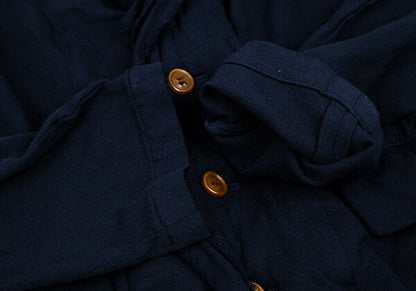 COMME des GARCONS Poly Garment-Dyed Frill Jacket Blue Size S