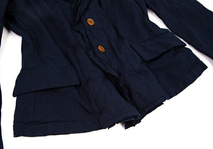 COMME des GARCONS Poly Garment-Dyed Frill Jacket Blue Size S