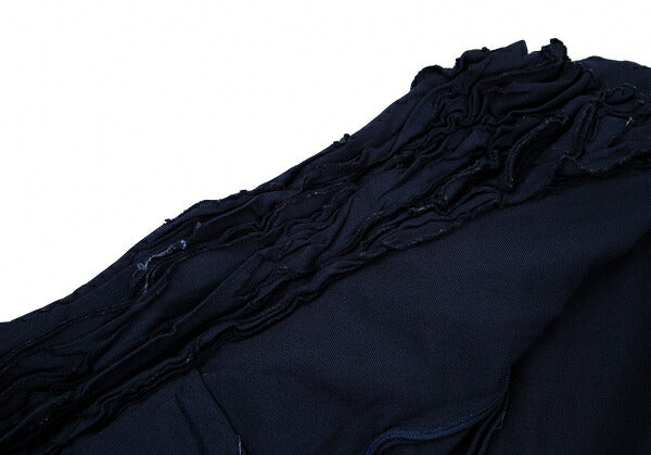 COMME des GARCONS Poly Garment-Dyed Frill Jacket Blue Size S