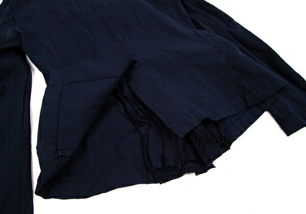 COMME des GARCONS Poly Garment-Dyed Frill Jacket Blue Size S