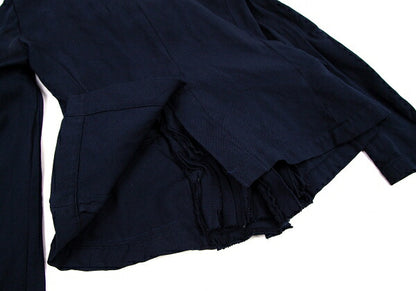 COMME des GARCONS Poly Garment-Dyed Frill Jacket Blue Size S