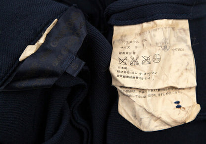 COMME des GARCONS Poly Garment-Dyed Frill Jacket Blue Size S