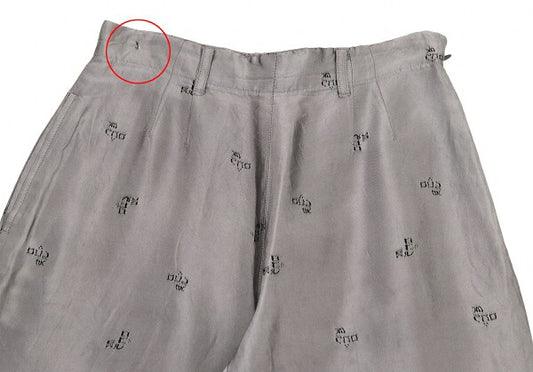 Jean Paul GAULTIER FEMME Embroidered Pants Silver Size 40
