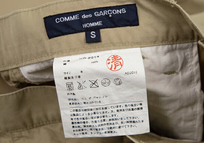 COMME des GARCONS HOMME Beige Cotton Straight Pants Size S