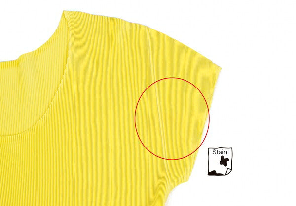 PLEATS PLEASE Fine Pleat Drawstring T-Shirt Yellow Size 3