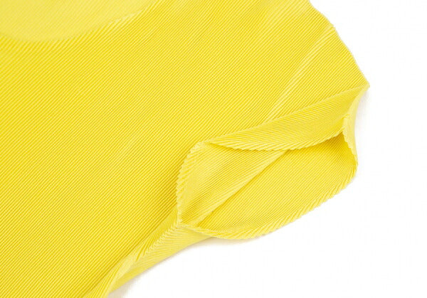 PLEATS PLEASE Fine Pleat Drawstring T-Shirt Yellow Size 3