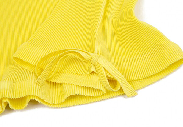 PLEATS PLEASE Fine Pleat Drawstring T-Shirt Yellow Size 3