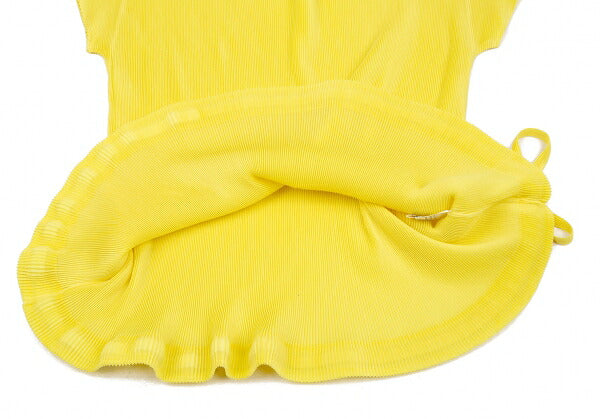PLEATS PLEASE Fine Pleat Drawstring T-Shirt Yellow Size 3