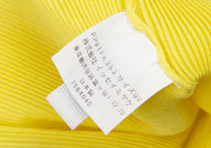 PLEATS PLEASE Fine Pleat Drawstring T-Shirt Yellow Size 3