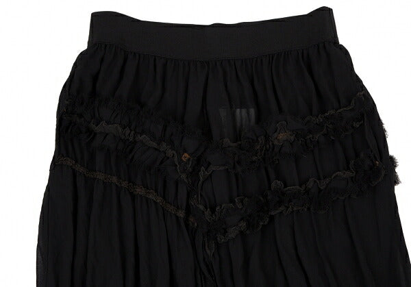 COMME des GARCONS Sheer Bias Cut Ruffle Skirt Black Size M
