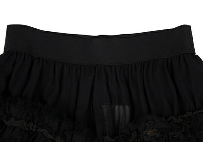 COMME des GARCONS Sheer Bias Cut Ruffle Skirt Black Size M