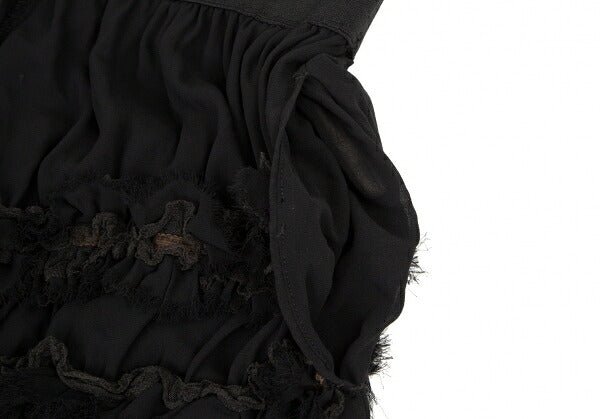 COMME des GARCONS Sheer Bias Cut Ruffle Skirt Black Size M