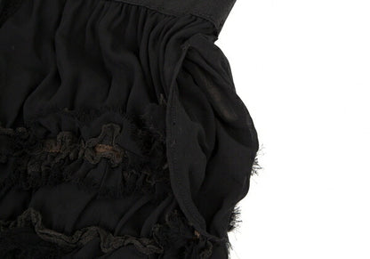 COMME des GARCONS Sheer Bias Cut Ruffle Skirt Black Size M