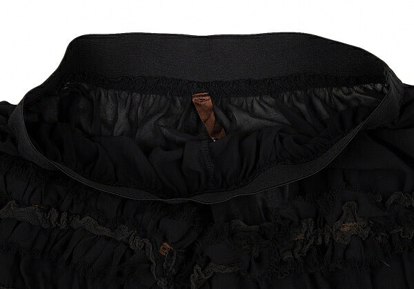 COMME des GARCONS Sheer Bias Cut Ruffle Skirt Black Size M