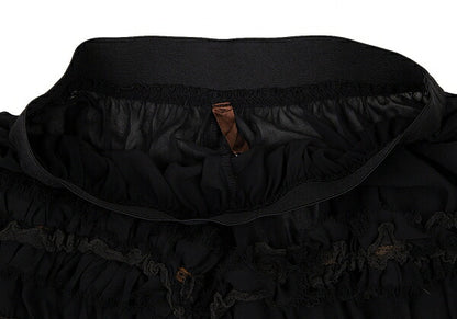COMME des GARCONS Sheer Bias Cut Ruffle Skirt Black Size M