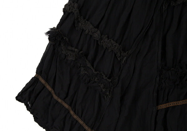 COMME des GARCONS Sheer Bias Cut Ruffle Skirt Black Size M