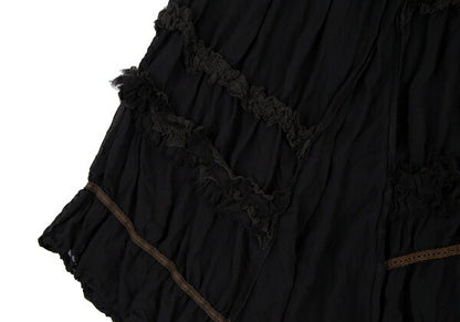 COMME des GARCONS Sheer Bias Cut Ruffle Skirt Black Size M