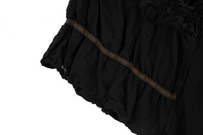 COMME des GARCONS Sheer Bias Cut Ruffle Skirt Black Size M