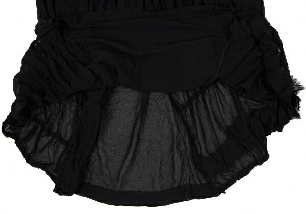 COMME des GARCONS Sheer Bias Cut Ruffle Skirt Black Size M