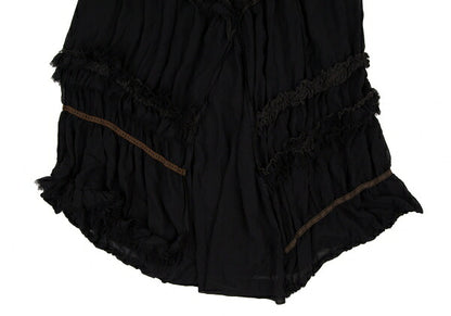 COMME des GARCONS Sheer Bias Cut Ruffle Skirt Black Size M